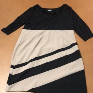 Black & tan dress